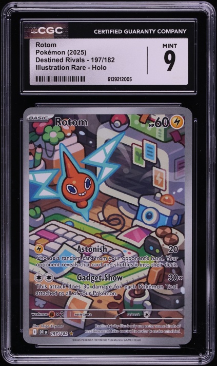 2025 Pokemon Scarlet & Violet Destined Rivals IR Rotom #197 CGC 9 MINT