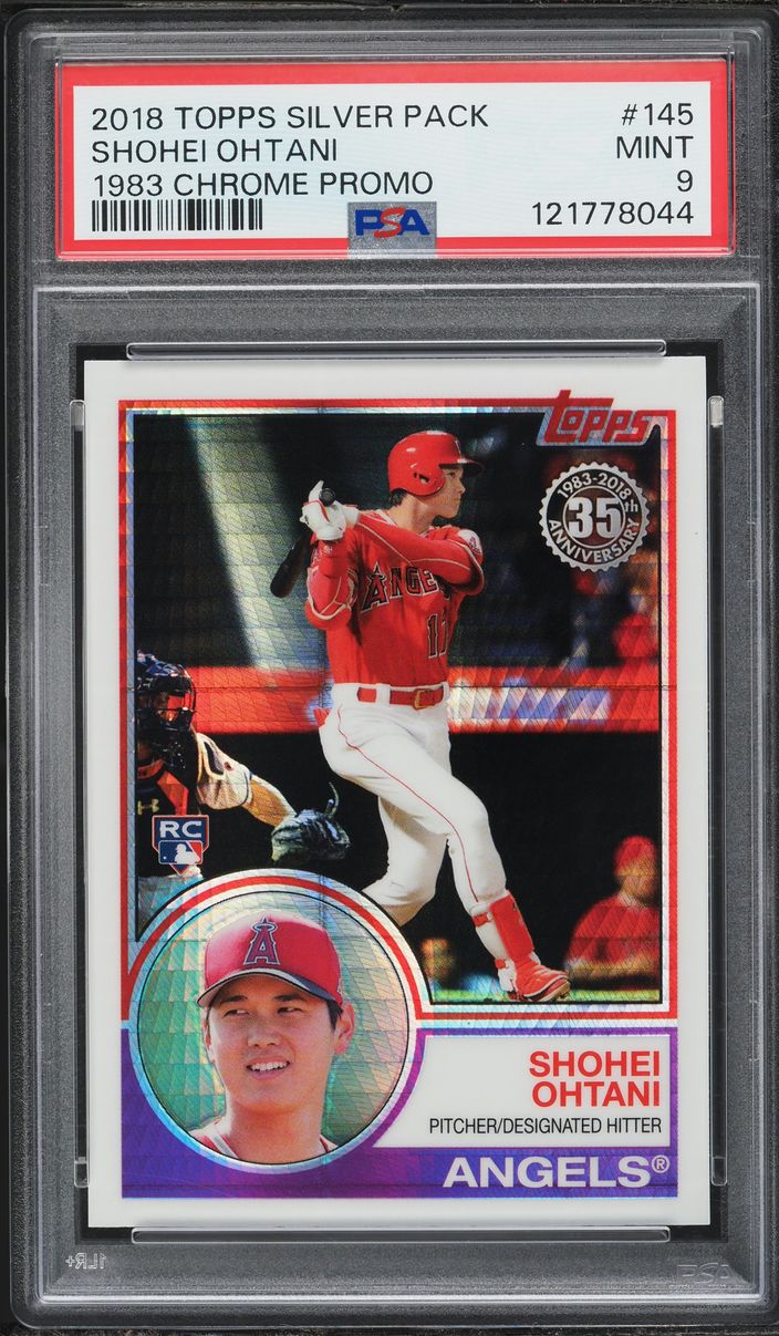 2018 Topps Chrome Silver Pack '83 Promo Shohei Ohtani ROOKIE #145 PSA 9 MINT