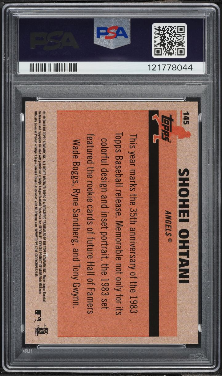 2018 Topps Chrome Silver Pack '83 Promo Shohei Ohtani ROOKIE #145 PSA 9 MINT