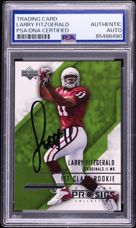 Larry Fitzgerald Signed Autographed Trading Card AUTO PSA/DNA AUTH