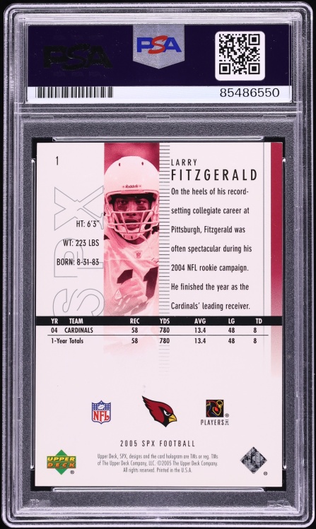 Larry Fitzgerald Signed Autographed Trading Card AUTO PSA/DNA AUTH