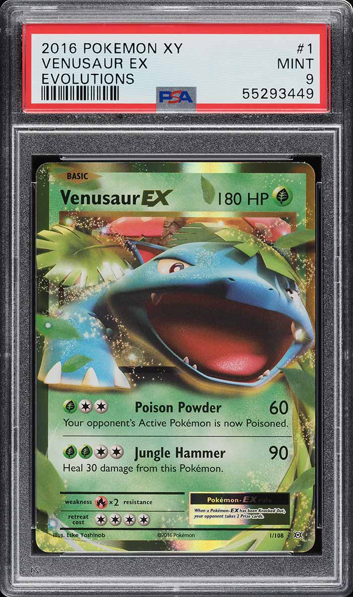 2016 Pokemon XY Evolutions Venusaur EX #1 PSA 9 MINT