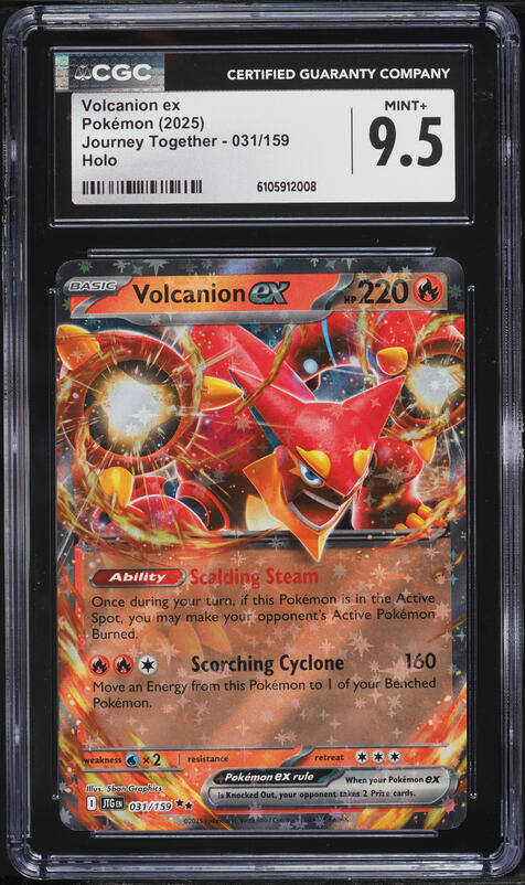 2025 Pokemon Scarlet & Violet Journey Together Holo Volcanion EX