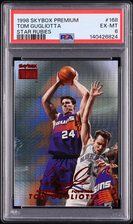 1998 Skybox Premium Star Rubies Tom Gugliotta /50 #168 PSA 6 EXMT - Photo 1