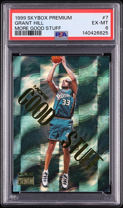 1999 Skybox Premium More Good Stuff Grant Hill /99 #7 PSA 6 EXMT - Photo 1