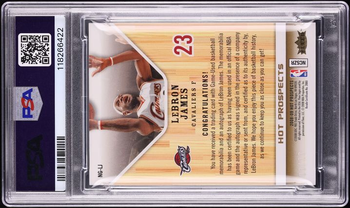 2008 Fleer Hot Prospects Numbers LeBron James PATCH AUTO DNA 10 /23 #NG-LJ PSA 10 GEM MINT - Photo 2
