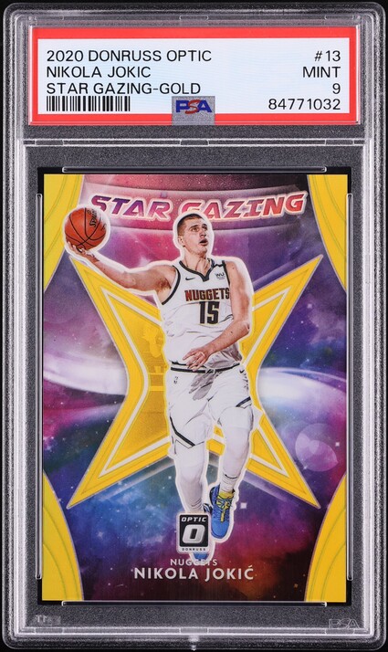 2020 Donruss Optic Star Gazing Gold Nikola Jokic /10 #13 PSA 9 MINT - Photo 1