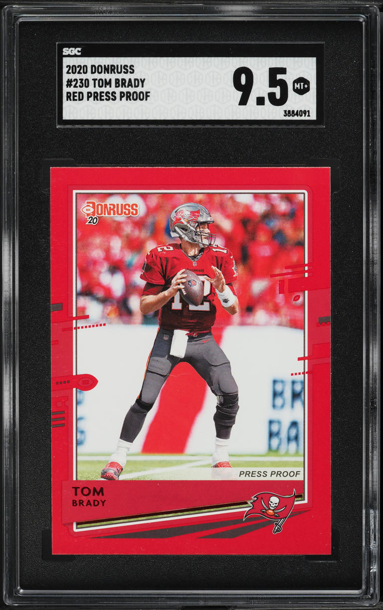 2020 Donruss Red Press Proof Tom Brady #230 SGC 9.5 MINT+