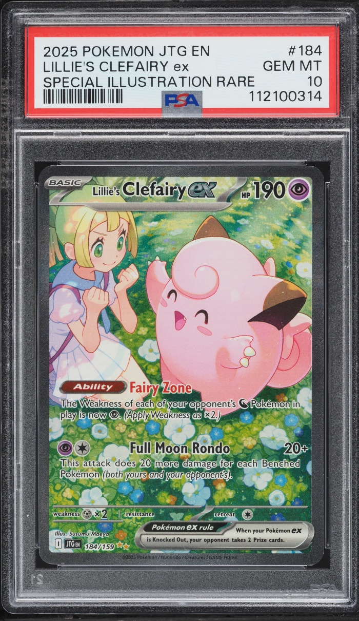 2025 Pokemon Scarlet & Violet Journey Together SIR Lillie's Clefairy Ex #184 PSA 10 GEM MINT