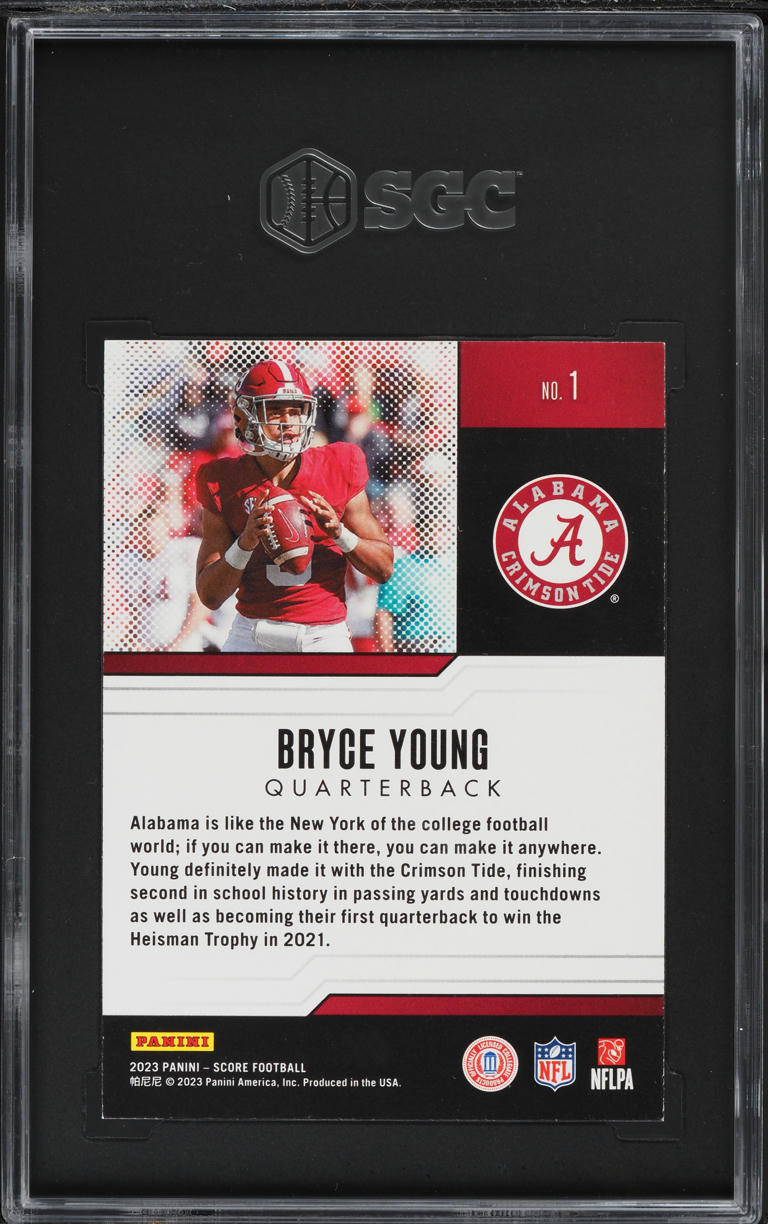 2023 Score Protential Bryce Young ROOKIE #1 SGC 8 NM-MT
