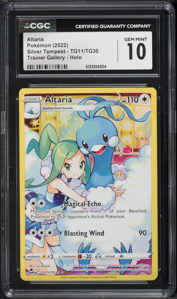 2022 Pokemon Sword & Shield Silver Tempest CHR Altaria #TG11 CGC 10 GEM MINT