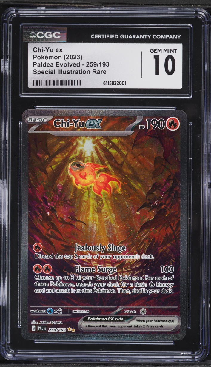 2023 Pokemon Scarlet & Violet Paldea Evolved SIR Chi-Yu ex #259 CGC 10 GEM MINT
