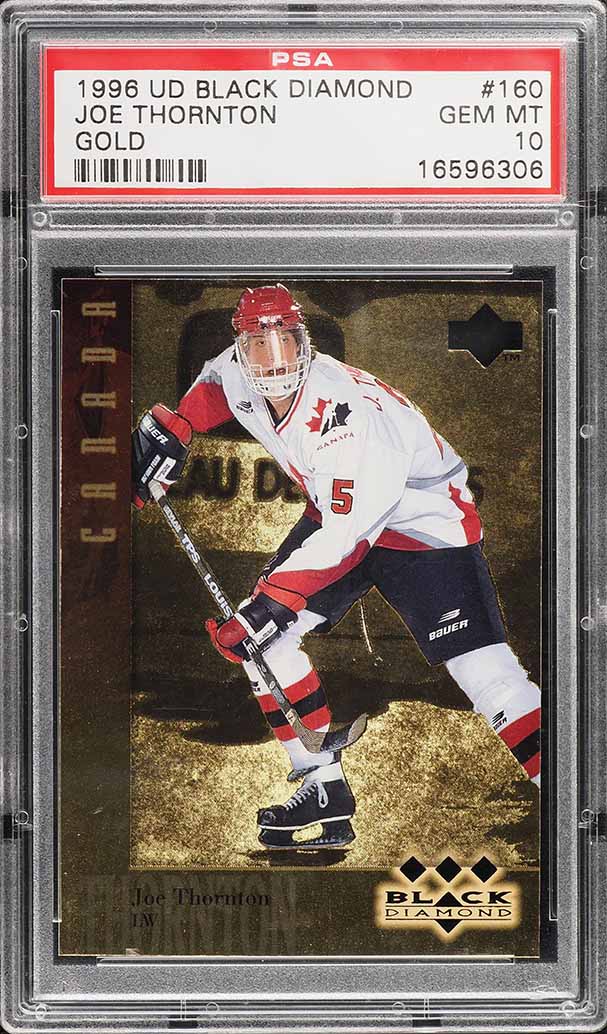 1996 Black Diamond Gold Joe Thornton ROOKIE #160 PSA 10 GEM MINT