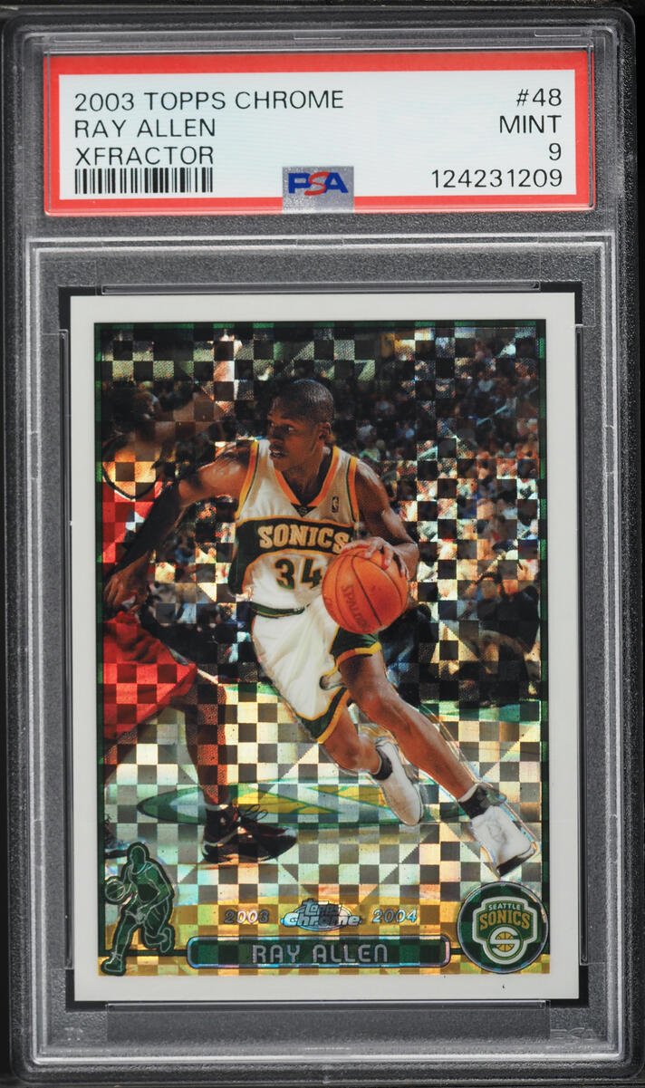 2003 Topps Chrome Xfractor Ray Allen /220 #48 PSA 9 MINT