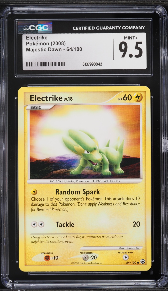 2008 Pokemon Diamond & Pearl Majestic Dawn Electrike #64 CGC 9.5 MINT+