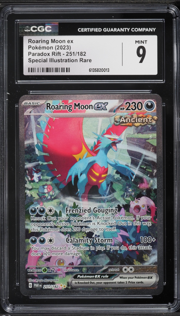 2023 Pokemon Scarlet & Violet Paradox Rift SIR Roaring Moon EX #251 CGC 9 MINT