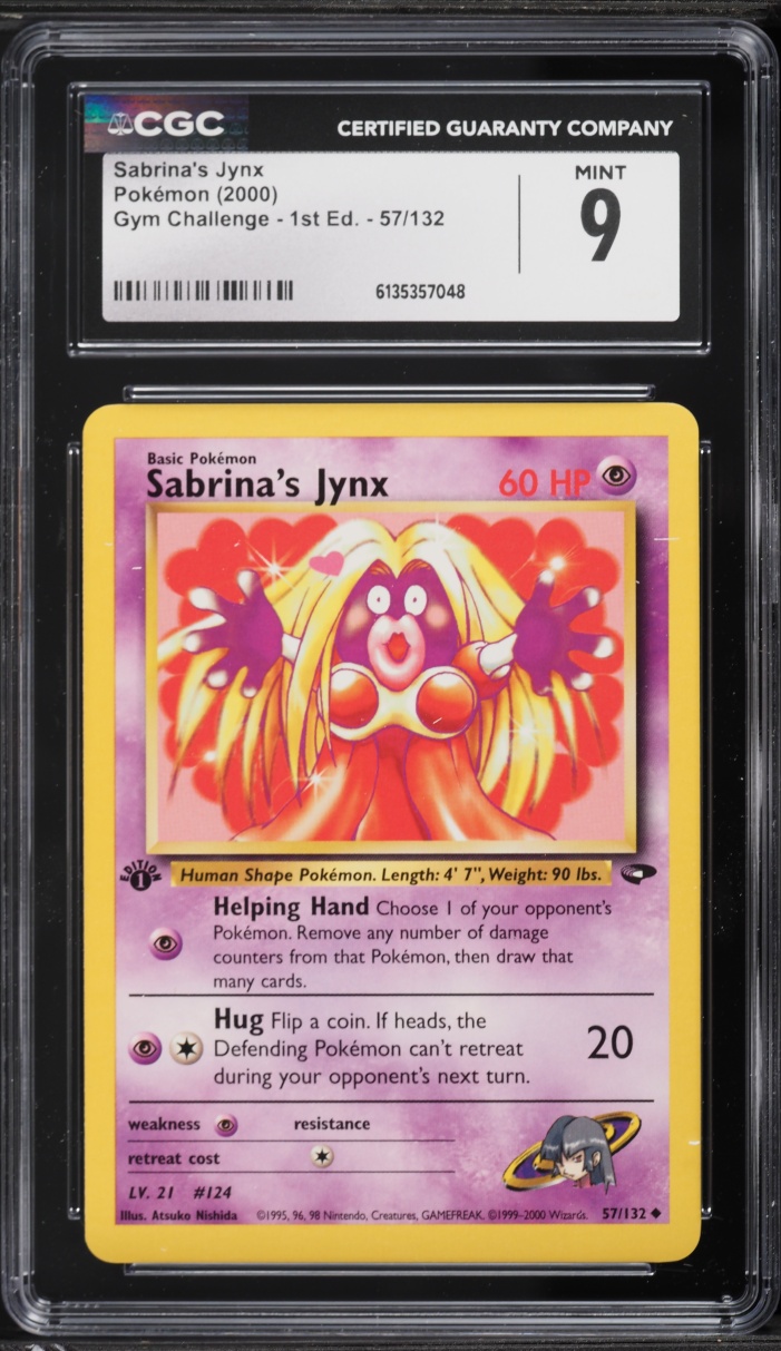 2000 Pokemon Gym Challenge 1st Edition Sabrina's Jynx #57 CGC 9 MINT