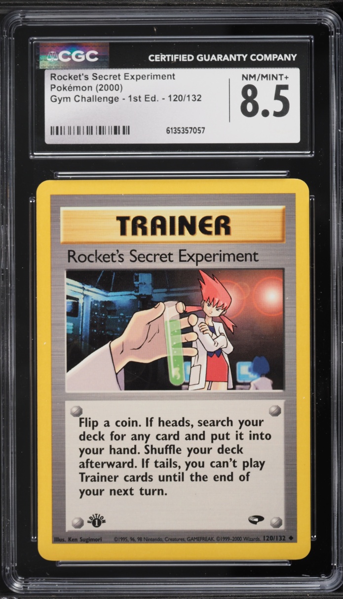 2000 Pokemon Gym Challenge 1st Edition Rocket's Secret Experiment #120 CGC 8.5 NM-MT+