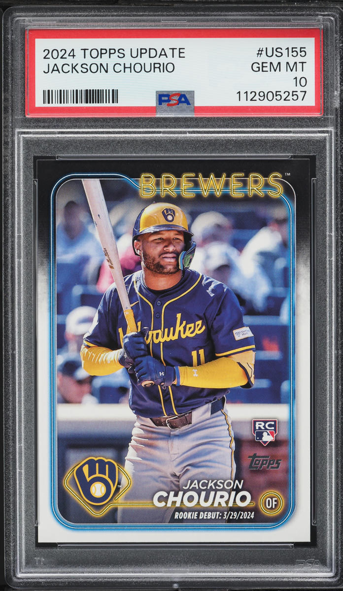2024 Topps Update Jackson Chourio ROOKIE #US155 PSA 10 GEM MINT