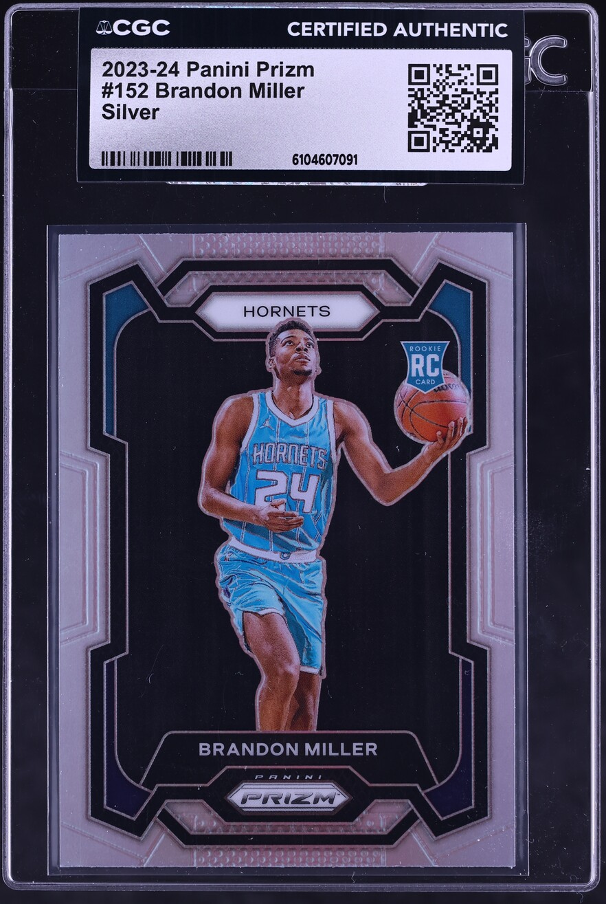 2023 Panini Prizm Silver Brandon Miller ROOKIE #152 CGC AUTH