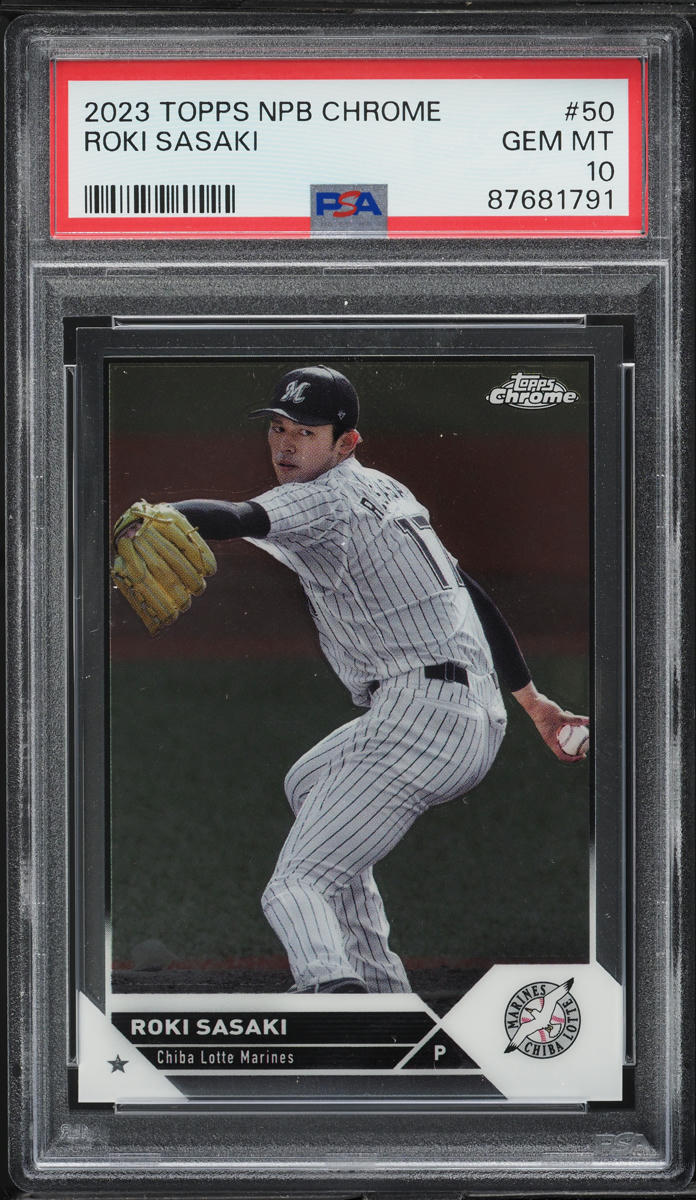 2023 Topps NPB Chrome Roki Sasaki #50 PSA 10 GEM MINT on Fanatics