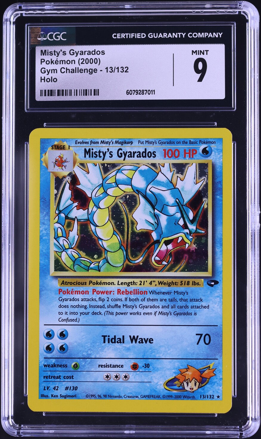 2000 Pokemon Gym Challenge Holo Misty's Gyarados #13 CGC 9 MINT