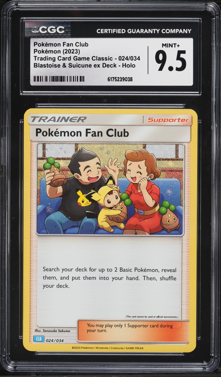 2023 Pokemon TCG Classic Collection Holo Pokemon Fan Club #024 CGC 9.5 MINT+