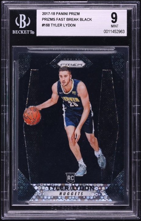 2017 Panini Prizm Black Fast Break Tyler Lydon ROOKIE 1/1 #168 BGS 9 MINT - Photo 1