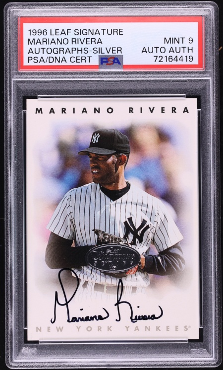 1996 Leaf Signature Series Silver Mariano Rivera AUTO DNA AUTH PSA 9 MINT - Photo 1