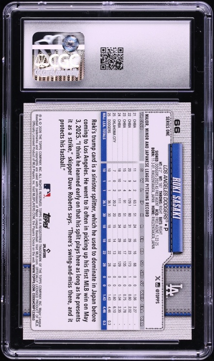 2026 Topps Roki Sasaki #66 CGC 10 GEM MINT