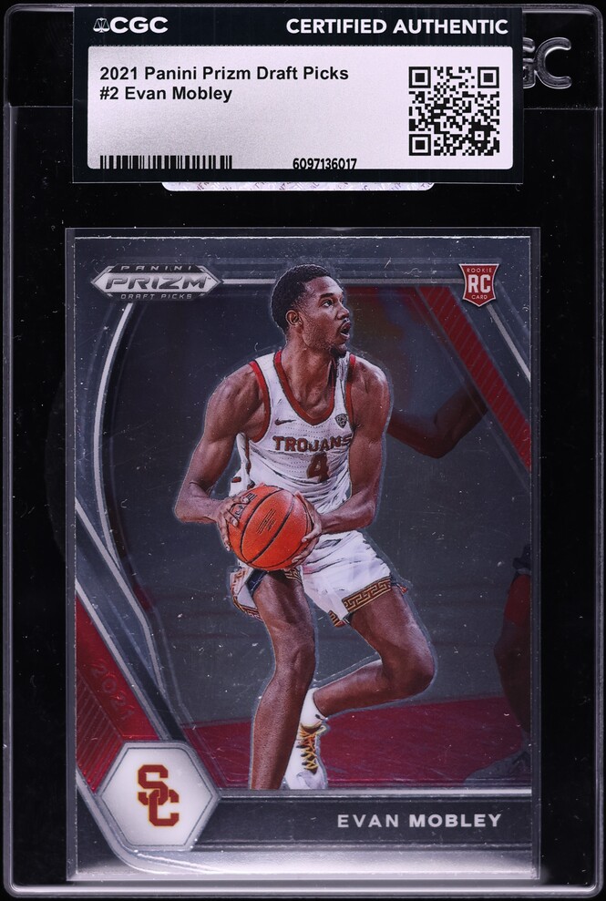 2021 Panini Prizm Draft Picks Evan Mobley ROOKIE #2 CGC AUTH