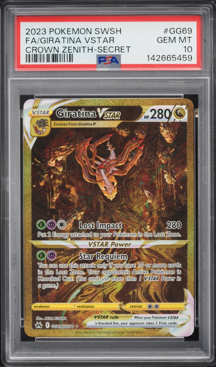 2023 Pokemon Sword & Shield Crown Zenith Gold Rare Giratina VSTAR #GG69 PSA 10 GEM MINT