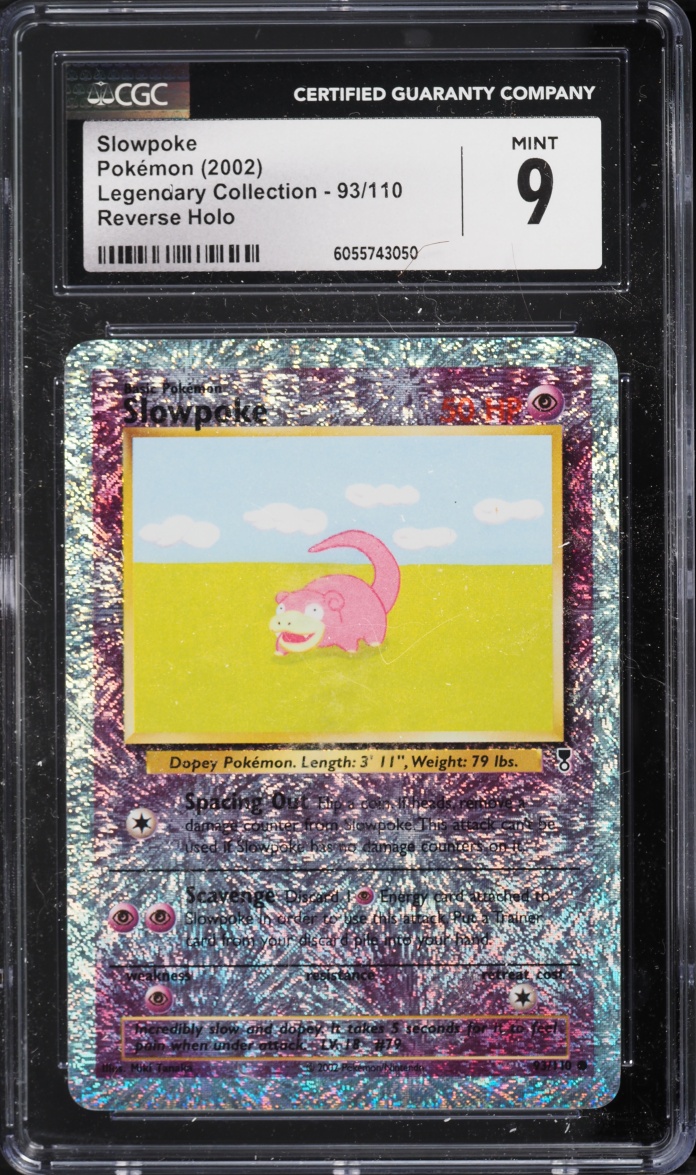 2002 Pokemon Legendary Collection Reverse Holo Slowpoke #93 CGC 9 MINT