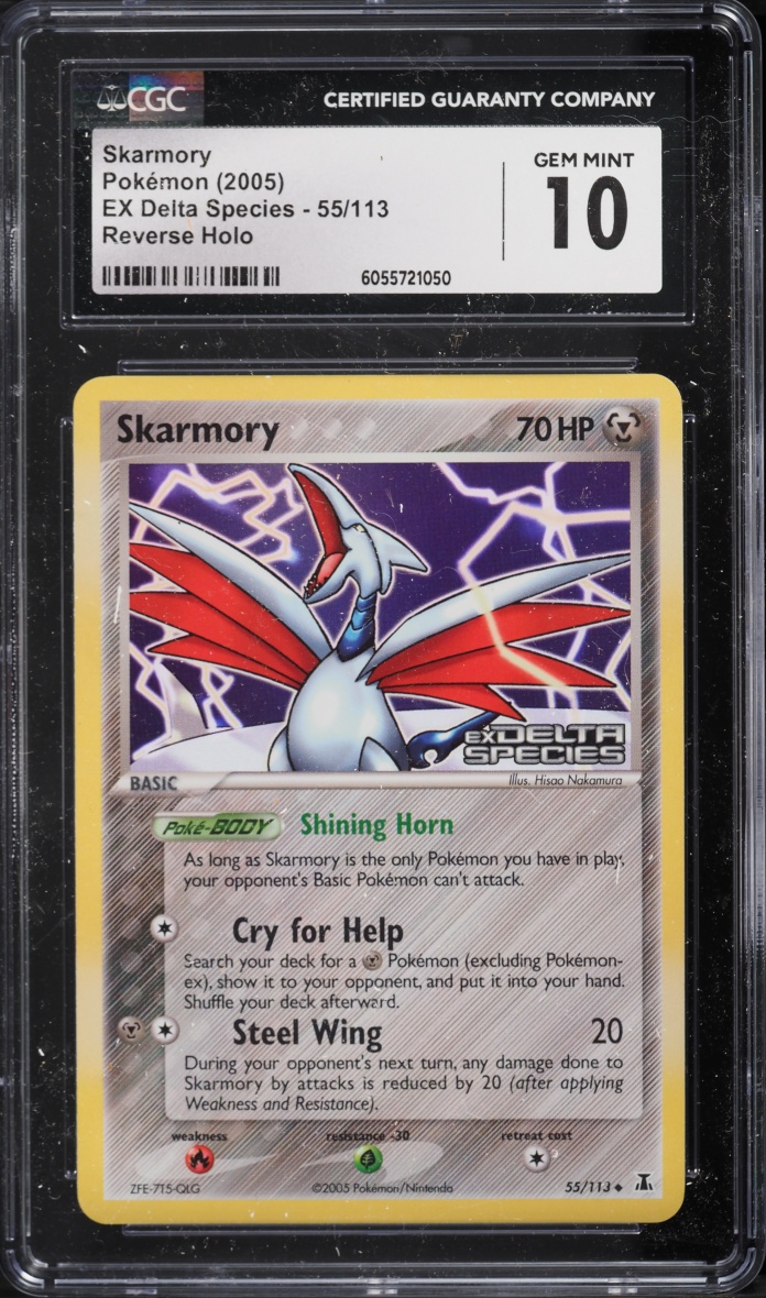 2005 Pokemon Ex Delta Species Reverse Holo Skarmory #55 CGC 10 GEM MINT