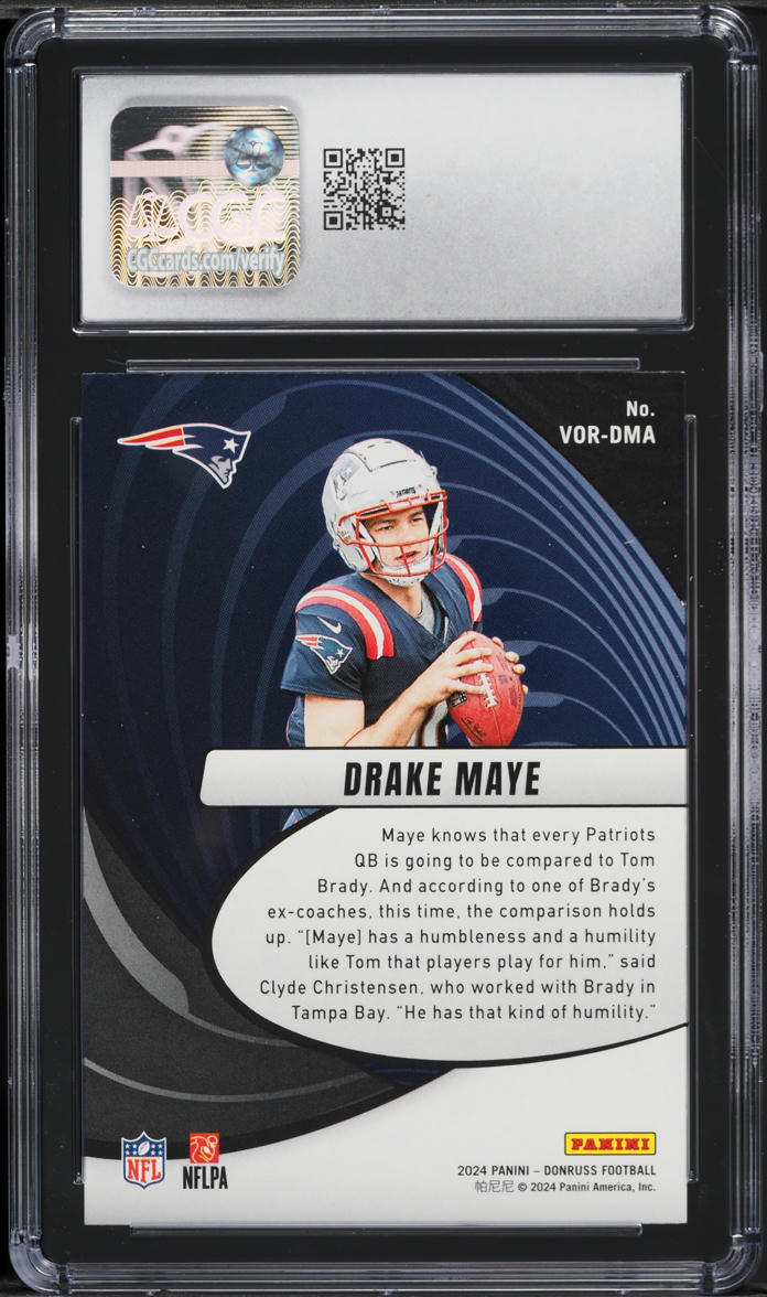 2024 Donruss Vortex Drake Maye ROOKIE #VOR-DMA CGC 10 GEM MINT