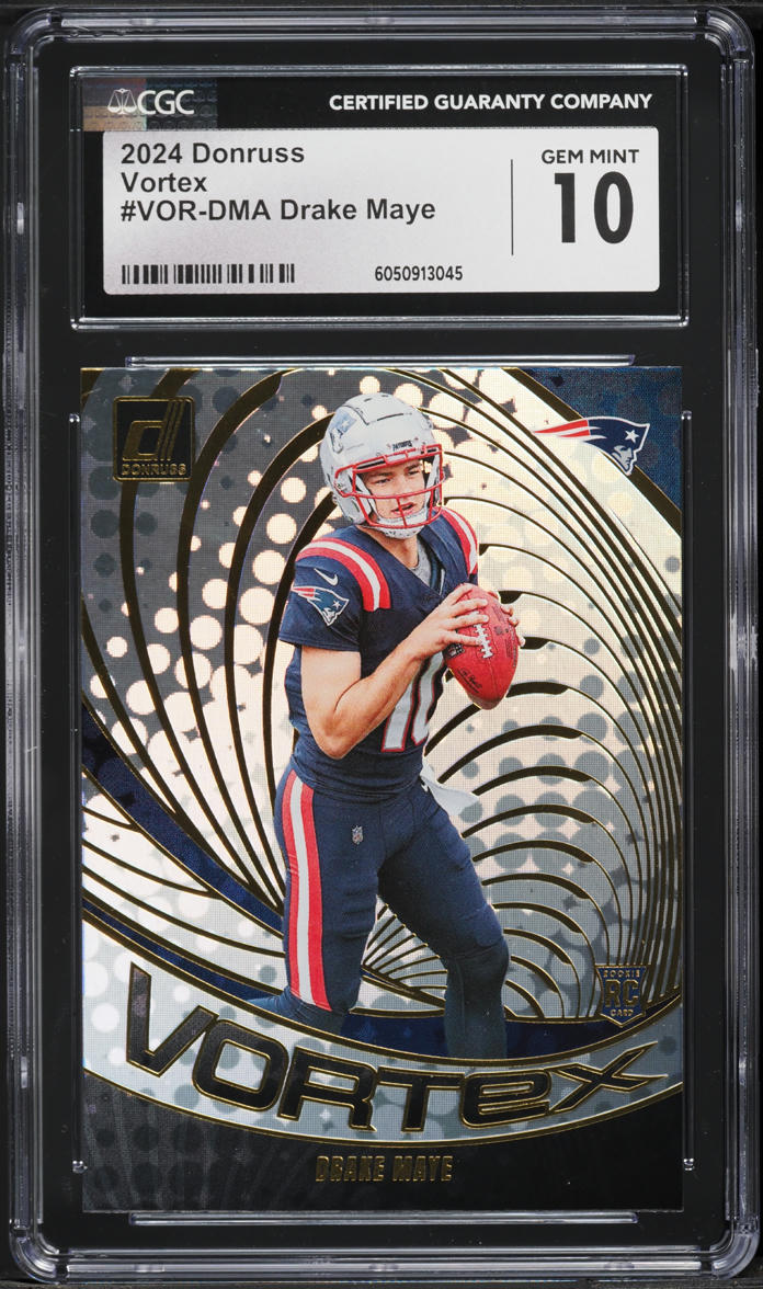 2024 Donruss Vortex Drake Maye ROOKIE #VOR-DMA CGC 10 GEM MINT
