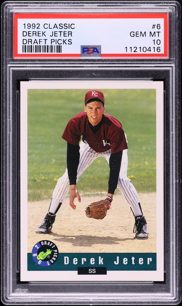 1992 Classic Draft Picks Derek Jeter ROOKIE #6 PSA 10 GEM MINT