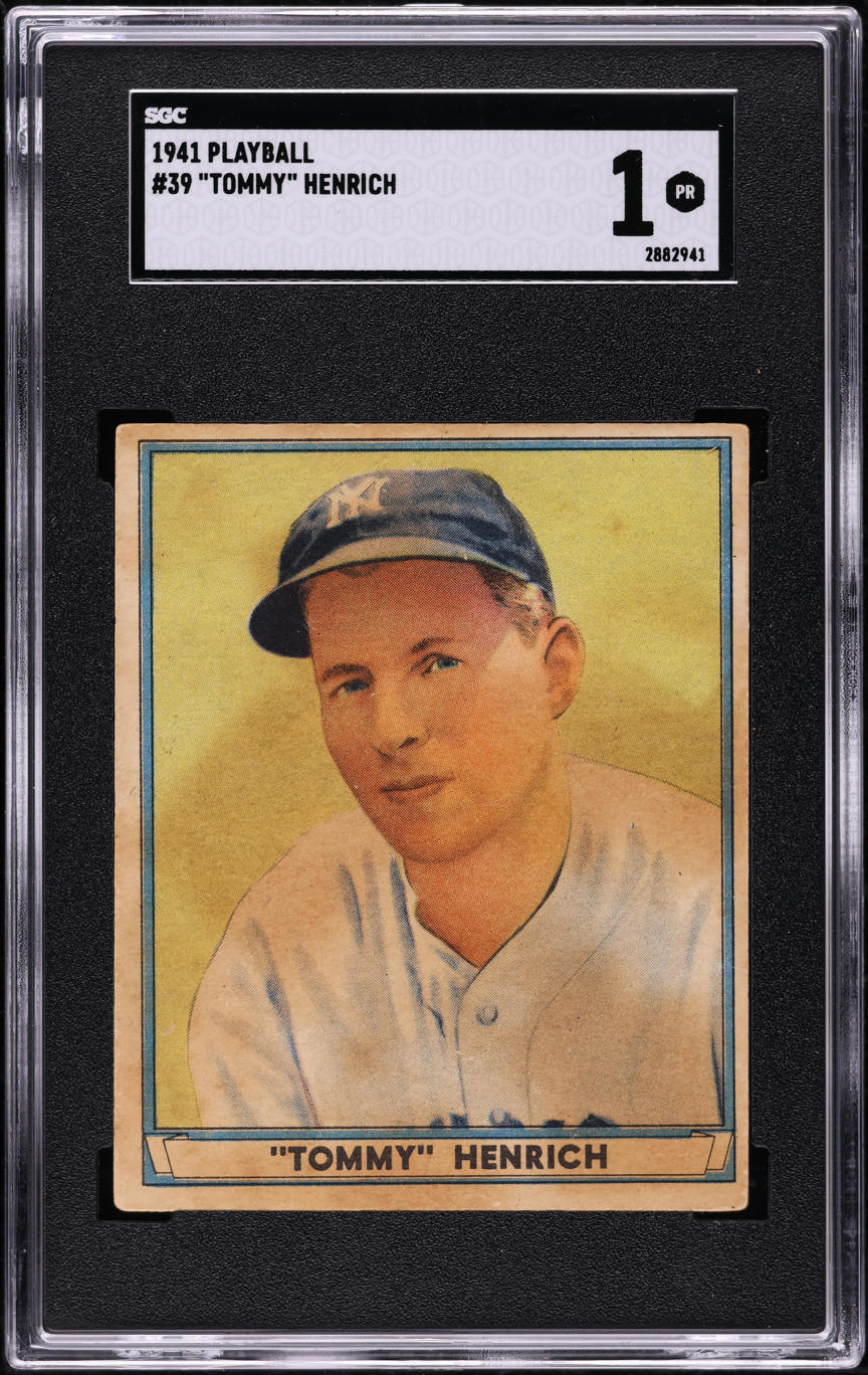 1941 Play Ball Tommy Henrich #39 SGC 1 PR