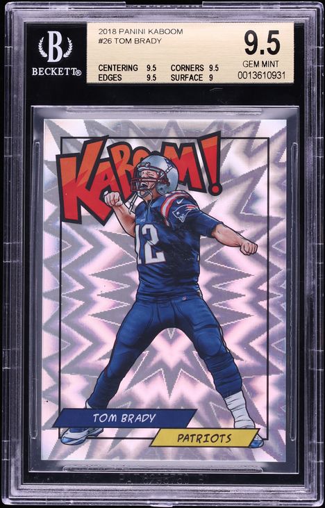 2018 Panini Kaboom! Tom Brady #K-TB BGS 9.5 GEM MINT