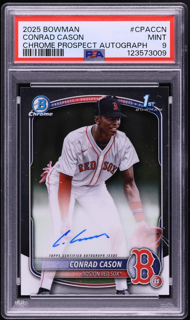 2025 Bowman Chrome Conrad Cason PROSPECT AUTO #CPACCN PSA 9 MINT
