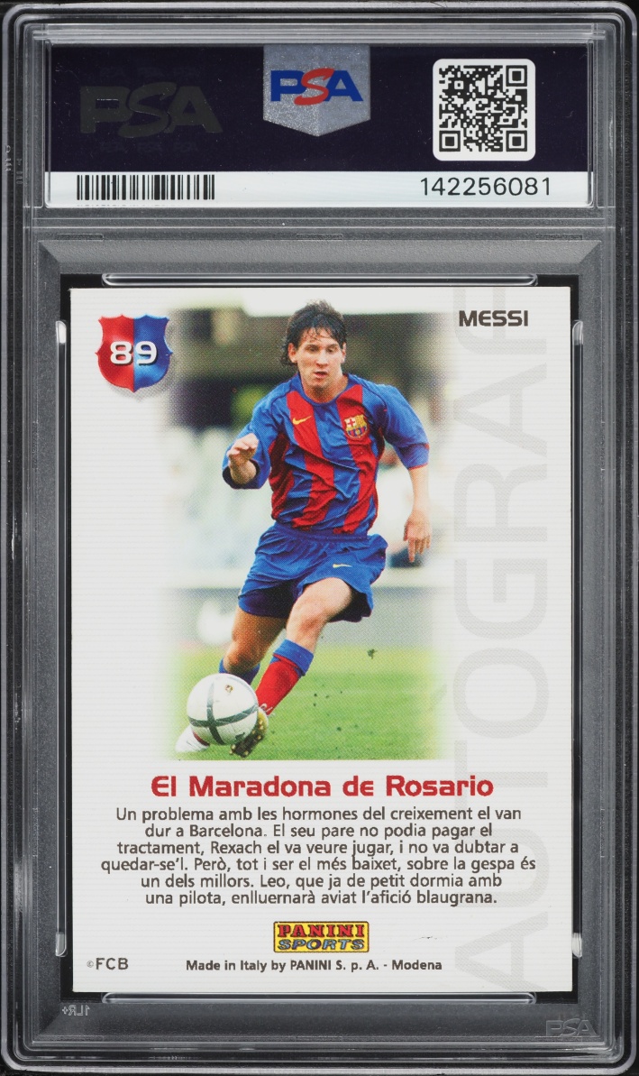 2004 Panini Sports Mega Cracks Barca Campio Lionel Messi ROOKIE #89 PSA 5 EX