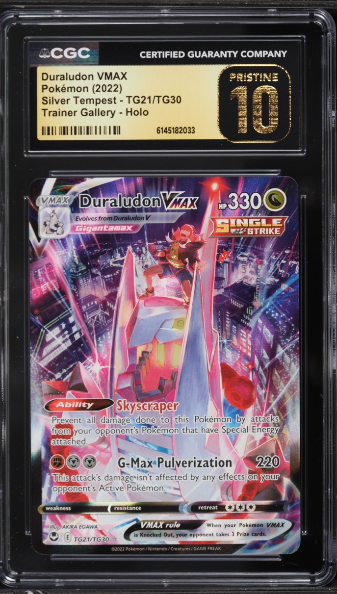 2022 Pokemon Sword & Shield Silver Tempest CHR Duraludon VMAX #TG21 CGC 10 PRISTINE