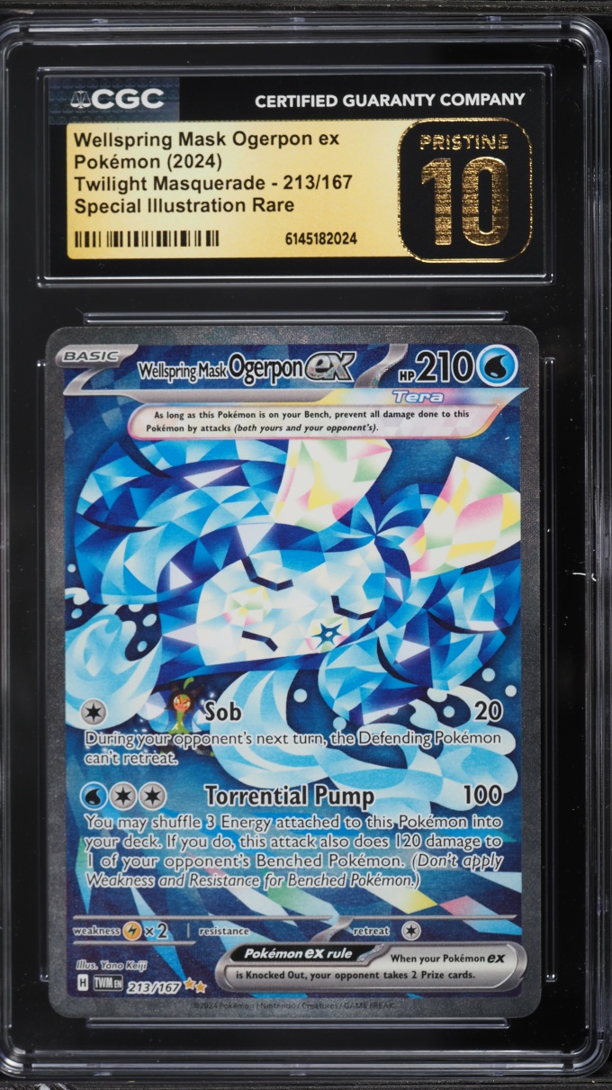 2024 Pokemon SV Twilight Masquerade SIR Wellspring Mask Ogerpon ex #213 CGC 10 PRISTINE