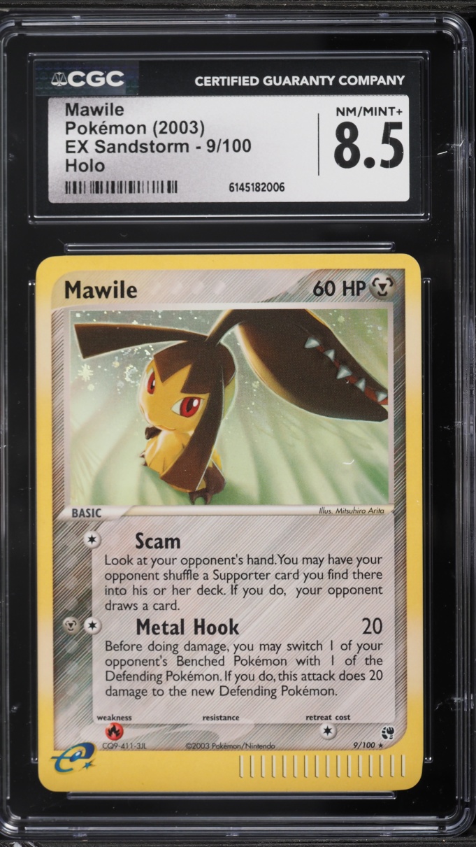 2003 Pokemon EX Sandstorm Holo Mawile #9 CGC 8.5 NM-MT+