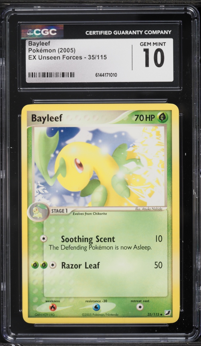 2005 Pokemon EX Unseen Forces Bayleef #35 CGC 10 GEM MINT