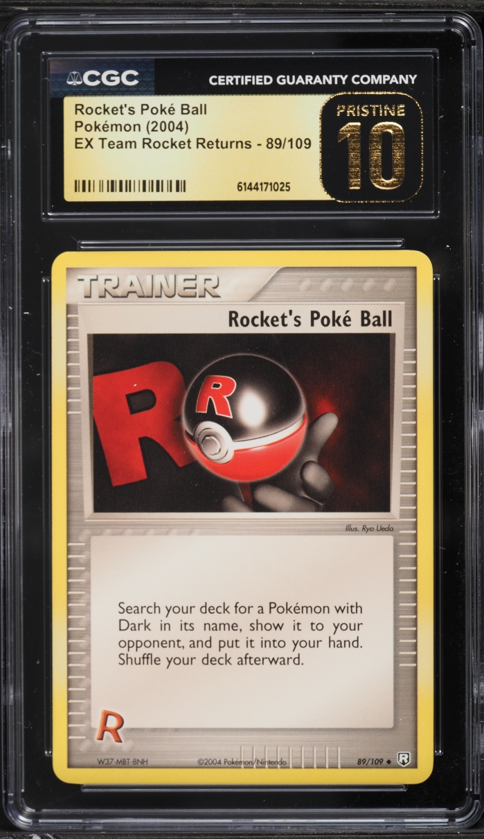 2004 Pokemon EX Team Rocket Returns Rocket's Poke Ball #89 CGC 10 PRISTINE
