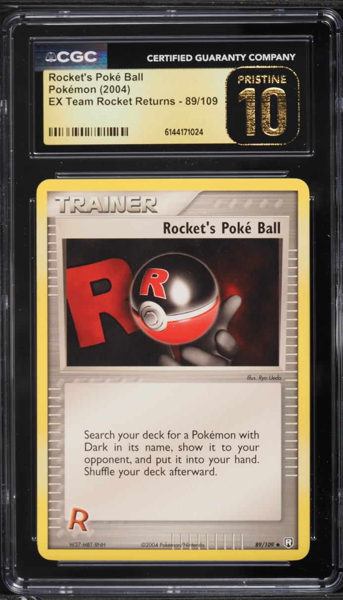 2004 Pokemon EX Team Rocket Returns Rocket's Poke Ball #89 CGC 10 PRISTINE