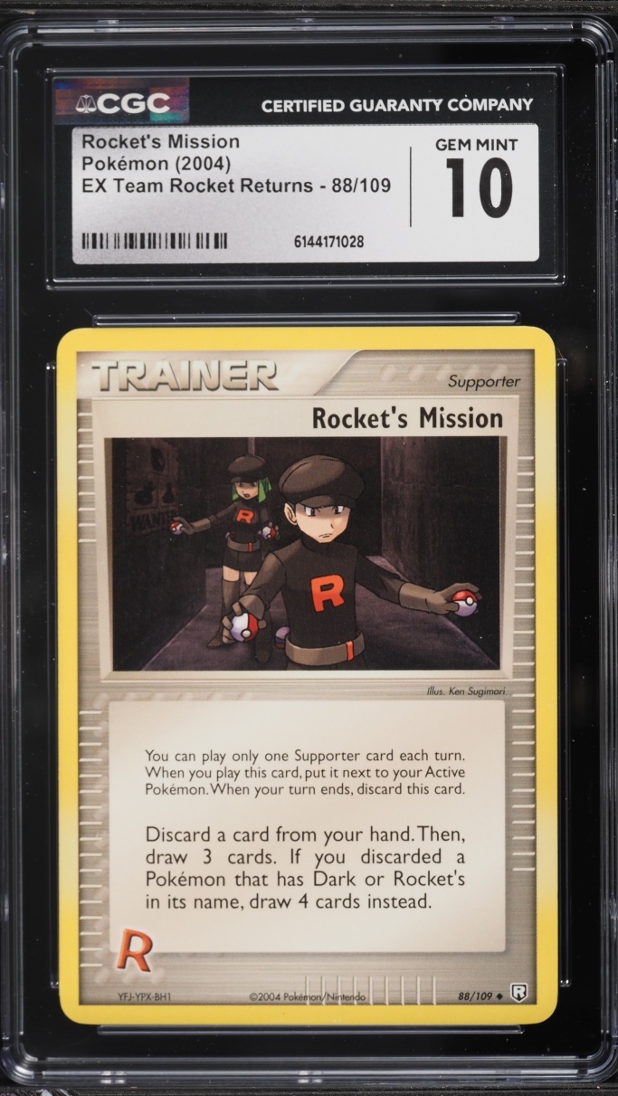 2004 Pokemon EX Team Rocket Returns Rocket's Mission #88 CGC 10 GEM MINT
