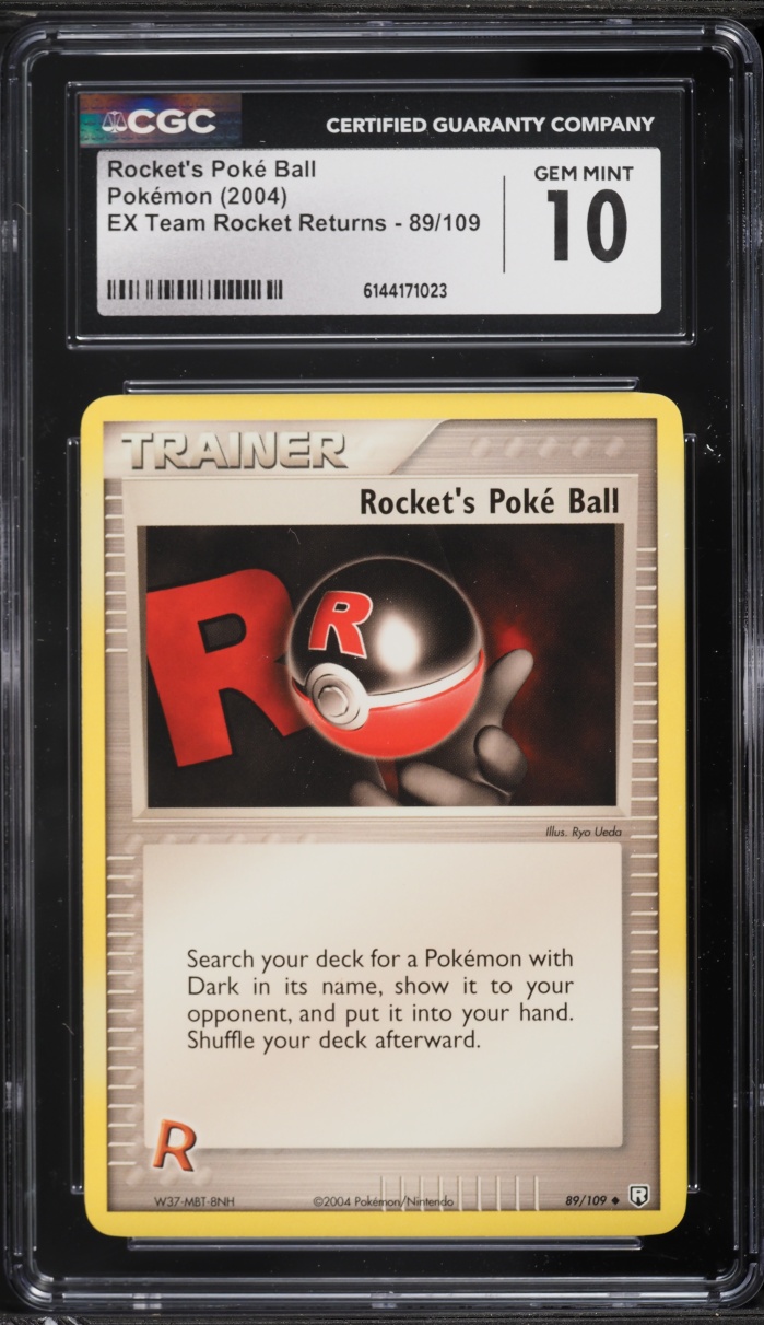 2004 Pokemon EX Team Rocket Returns Reverse Rocket's Poke Ball #89 CGC 10 GEM MINT