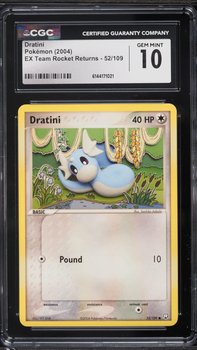2004 Pokemon EX Team Rocket Returns Dratini #52 CGC 10 GEM MINT